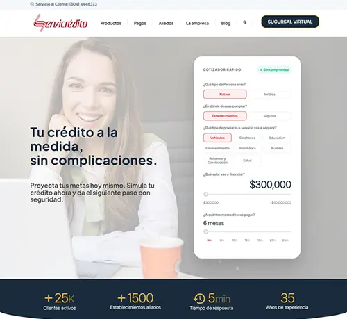 Servicrédito Páginas web Cohete.net